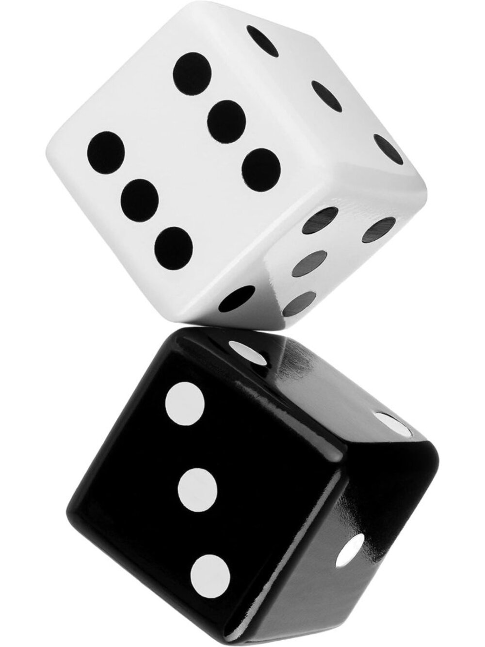 Jumbo Black & White Decorative Dice Set of 2 for Home, Game Room & Coffee Table